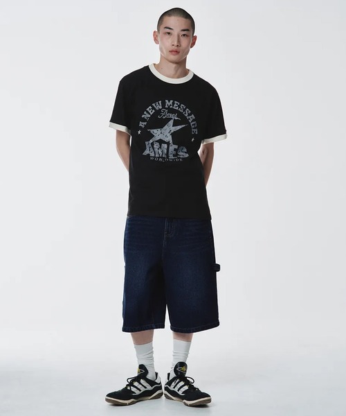 AMESWORLDWIDE(アメスワールドワイド)の「A'GEM/9 × .kom 『AMESWORLDWIDE/アメスワールドワイド』 VINTAGE STAR TEE/ヴィンテージスターTEE(Tシャツ/カットソー・レディース・アイボリー/ブラック/グレー・S/M)」の12枚目の写真
