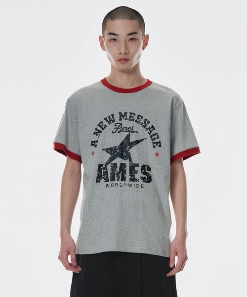 tシャツ A'GEM/9 × .kom 「AMESWORLDWIDE/アメスワールドワイド」 VINTAGE STAR TEE/ヴィンテージスターTE A'GEM/9 × .kom 『AMESWORLDWIDE/アメスワールドワイド