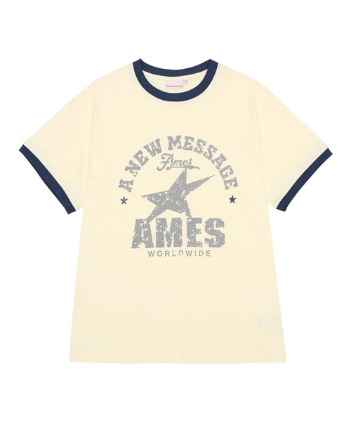 tシャツ A'GEM/9 × .kom 「AMESWORLDWIDE/アメスワールドワイド」 VINTAGE STAR TEE/ヴィンテージスターTE A'GEM/9 × .kom 『AMESWORLDWIDE/アメスワールドワイド