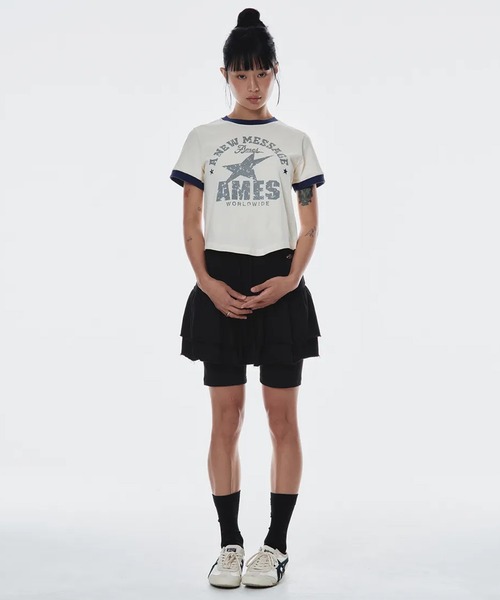 tシャツ A'GEM/9 × .kom 「AMESWORLDWIDE/アメスワールドワイド」 VINTAGE STAR TEE/ヴィンテージスターTE A'GEM/9 × .kom 『AMESWORLDWIDE/アメスワールドワイド