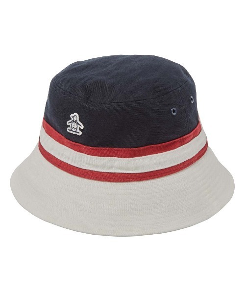 MUNSINGWEAR(マンシングウェア)の「【le coq sportif GOLF】コットンオックス バケットハットゴルフキャップ(ハット・メンズ・ホワイト/ベージュ/ネイビー/ネイビー×ホワイト/グレー・M/L)」の5枚目の写真