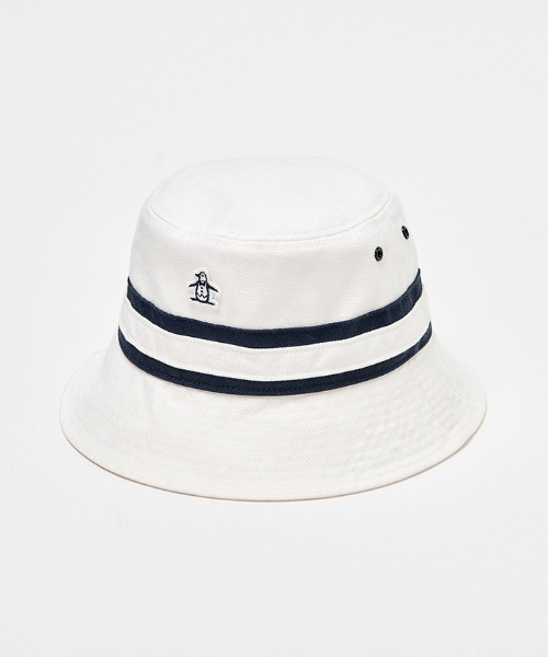 MUNSINGWEAR(マンシングウェア)の「【le coq sportif GOLF】コットンオックス バケットハットゴルフキャップ(ハット・メンズ・ホワイト/ベージュ/ネイビー/ネイビー×ホワイト/グレー・M/L)」の9枚目の写真
