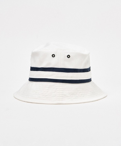 MUNSINGWEAR(マンシングウェア)の「【le coq sportif GOLF】コットンオックス バケットハットゴルフキャップ(ハット・メンズ・ホワイト/ベージュ/ネイビー/ネイビー×ホワイト/グレー・M/L)」の11枚目の写真