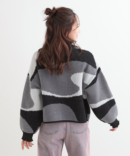 Cutie Blonde（キューティーブロンド）の「選べる3柄 ダブルZIPカーディガン（カーディガン/ボレロ・レディース・ネイビー系5/ライトイエロー系5/ブラック系4/ホワイト系4・00）」の14枚目の写真