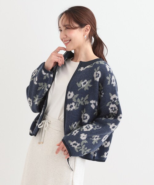 Cutie Blonde（キューティーブロンド）の「選べる3柄 ダブルZIPカーディガン（カーディガン/ボレロ・レディース・ネイビー系5/ライトイエロー系5/ブラック系4/ホワイト系4・00）」の18枚目の写真