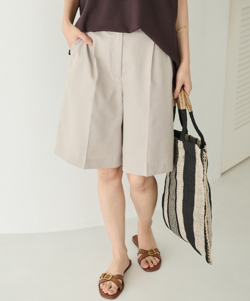 LAVEANGE(ラビアンジェ)の「【好機能シリーズ】接触冷感/UVカット/ショートパンツ(その他パンツ・レディース・ブラック/ブラウン/ベージュ・M/LL/3L/4L)」の3枚目の写真