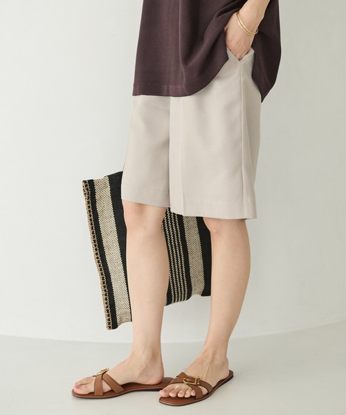 LAVEANGE(ラビアンジェ)の「【好機能シリーズ】接触冷感/UVカット/ショートパンツ(その他パンツ・レディース・ブラック/ブラウン/ベージュ・M/LL/3L/4L)」の7枚目の写真