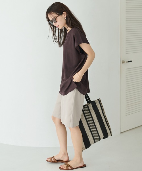 LAVEANGE(ラビアンジェ)の「【好機能シリーズ】接触冷感/UVカット/ショートパンツ(その他パンツ・レディース・ブラック/ブラウン/ベージュ・M/LL/3L/4L)」の12枚目の写真