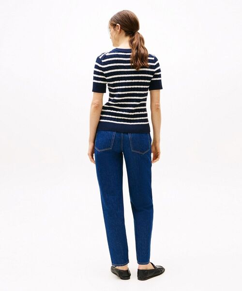 ケーブルショートスリーブクルーネックセーター（ニット/セーター