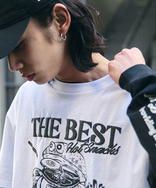 WEGO（ウィゴー）の「WEGO/グラフィックアンサンブルロンT（アンサンブル・メンズ・ブラック/ホワイト・LARGE/MEDIUM）」の5枚目の写真