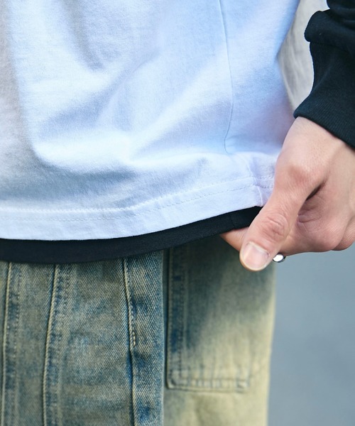 WEGO（ウィゴー）の「WEGO/グラフィックアンサンブルロンT（アンサンブル・メンズ・ブラック/ホワイト・LARGE/MEDIUM）」の8枚目の写真