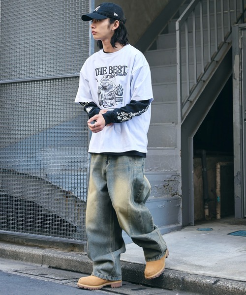 WEGO（ウィゴー）の「WEGO/グラフィックアンサンブルロンT（アンサンブル・メンズ・ブラック/ホワイト・LARGE/MEDIUM）」の11枚目の写真