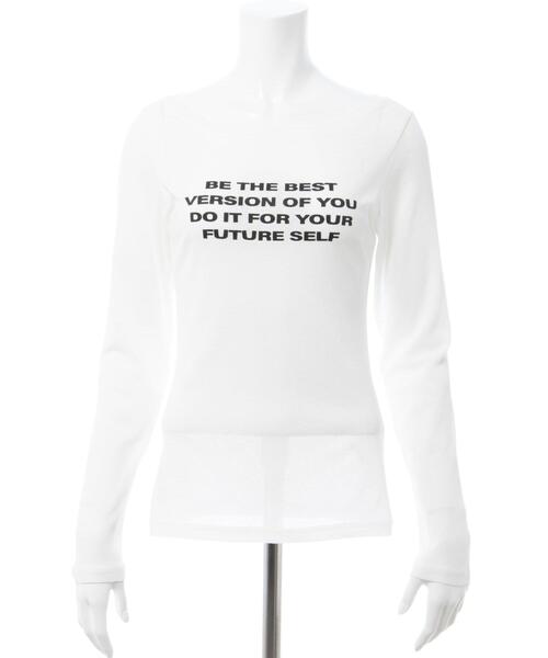 INGNI(イング)の「4段ロゴシアーボート長袖ピタTシャツ(Tシャツ/カットソー・レディース・ブラック/オフホワイト/ブルー系6・M)」の18枚目の写真