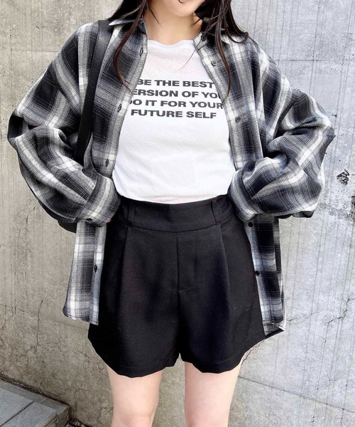 INGNI(イング)の「4段ロゴシアーボート長袖ピタTシャツ(Tシャツ/カットソー・レディース・ブラック/オフホワイト/ブルー系6・M)」の22枚目の写真