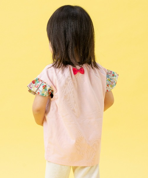 ANPANMAN KIDS COLLECTION(アンパンマンキッズコレクション)の「いちご総柄袖フリルリボンTシャツ(Tシャツ/カットソー・キッズ・オフホワイト/ピンク・90cm/100cm/110cm/120cm)」の4枚目の写真