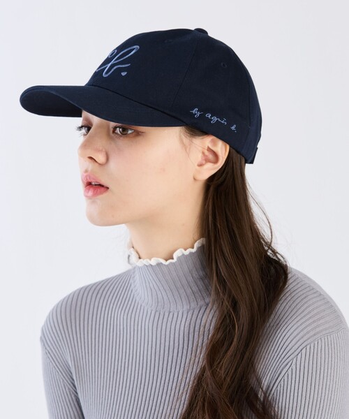 To b. by agnes b.（トゥービーバイアニエスベー）の「"To b." ビッグロゴ 刺繍 キャップ（キャップ・レディース・ネイビー・FREE）」の8枚目の写真
