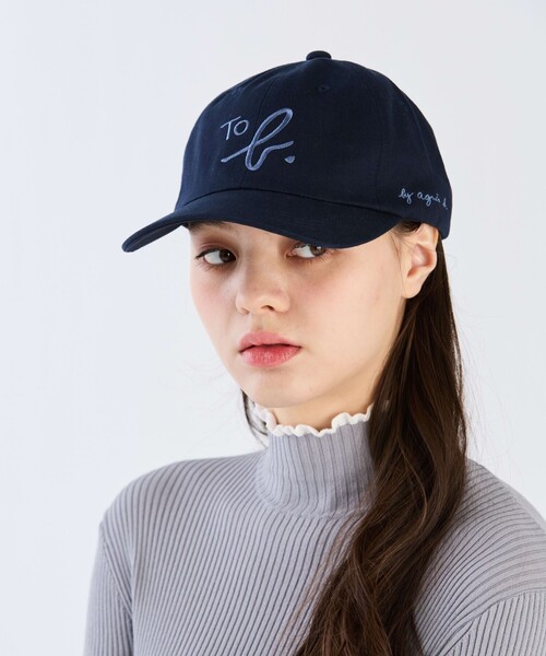 To b. by agnes b.（トゥービーバイアニエスベー）の「"To b." ビッグロゴ 刺繍 キャップ（キャップ・レディース・ネイビー・FREE）」の9枚目の写真