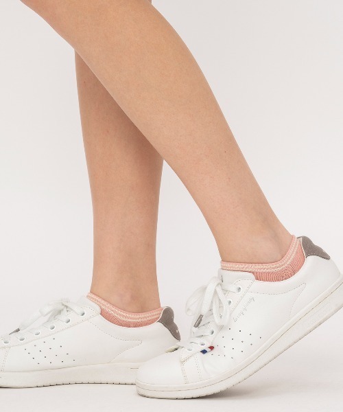 le coq sportif（ルコックスポルティフ）の「3Pソックス(スニーカー丈)【返品不可商品】（ソックス/靴下・メンズ・ホワイト×ピンク/ホワイト系その他4・22-24/25-27）」の8枚目の写真