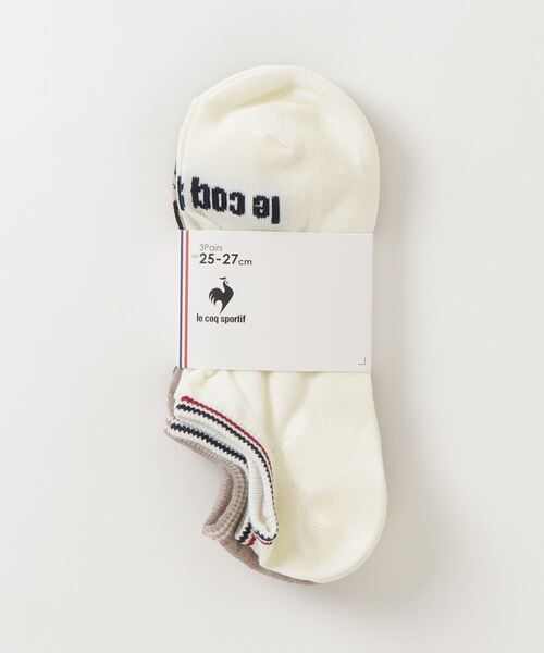 le coq sportif（ルコックスポルティフ）の「3Pソックス(スニーカー丈)【返品不可商品】（ソックス/靴下・メンズ・ホワイト×ピンク/ホワイト系その他4・22-24/25-27）」の19枚目の写真