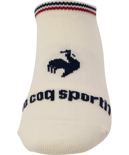le coq sportif（ルコックスポルティフ）の「3Pソックス(スニーカー丈)【返品不可商品】（ソックス/靴下・メンズ・ホワイト×ピンク/ホワイト系その他4・22-24/25-27）」の12枚目の写真