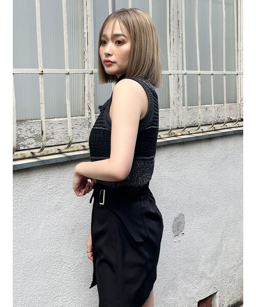 MURUA（ムルーア）の「クロシェフリンジニット（タンクトップ・レディース・ピンク/ブルー/グレー/ブラック・FREE）」の8枚目の写真