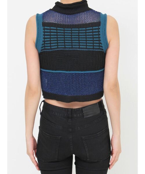 MURUA（ムルーア）の「クロシェフリンジニット（タンクトップ・レディース・ピンク/ブルー/グレー/ブラック・FREE）」の13枚目の写真