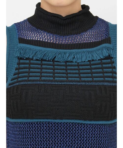 MURUA（ムルーア）の「クロシェフリンジニット（タンクトップ・レディース・ピンク/ブルー/グレー/ブラック・FREE）」の14枚目の写真