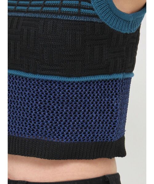 MURUA（ムルーア）の「クロシェフリンジニット（タンクトップ・レディース・ピンク/ブルー/グレー/ブラック・FREE）」の16枚目の写真