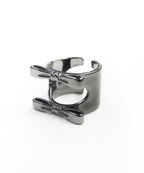 Casselini（キャセリーニ）の「Casselini(キャセリーニ)ダブルリボンリング（リング・レディース・シルバー/ブラック・13号）」の13枚目の写真