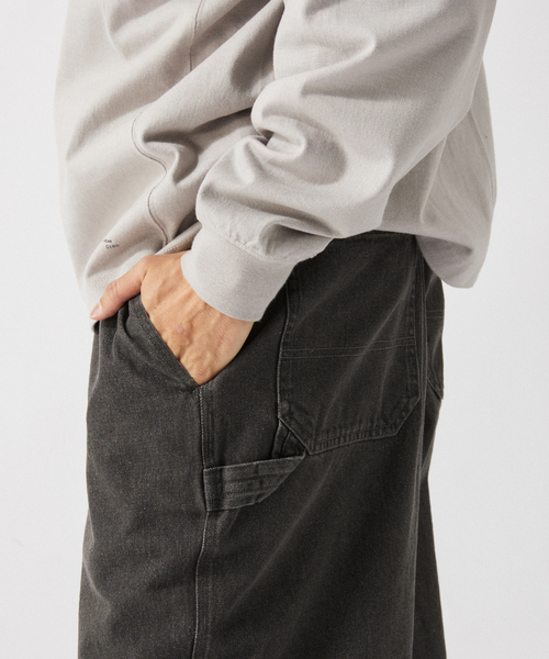 JOURNAL STANDARD relume（ジャーナルスタンダード　レリューム）の「デニム＆ヒッコリー ”レイジー” ペインターパンツ（デニムパンツ・メンズ・アイボリー/ブラックミックス/ダークブルー/コバルトブルー・LARGE/SMALL/MEDIUM）」の5枚目の写真