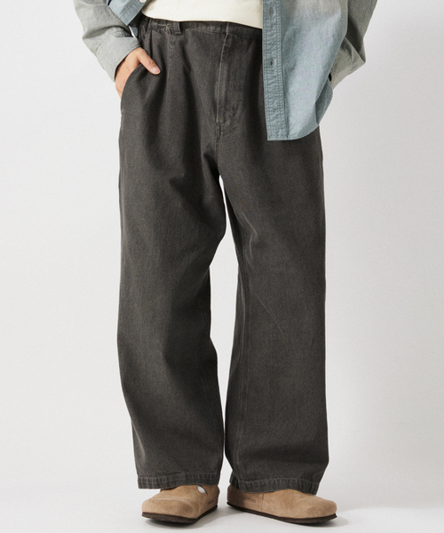 JOURNAL STANDARD relume（ジャーナルスタンダード　レリューム）の「デニム＆ヒッコリー ”レイジー” ペインターパンツ（デニムパンツ・メンズ・アイボリー/ブラックミックス/ダークブルー/コバルトブルー・LARGE/SMALL/MEDIUM）」の12枚目の写真