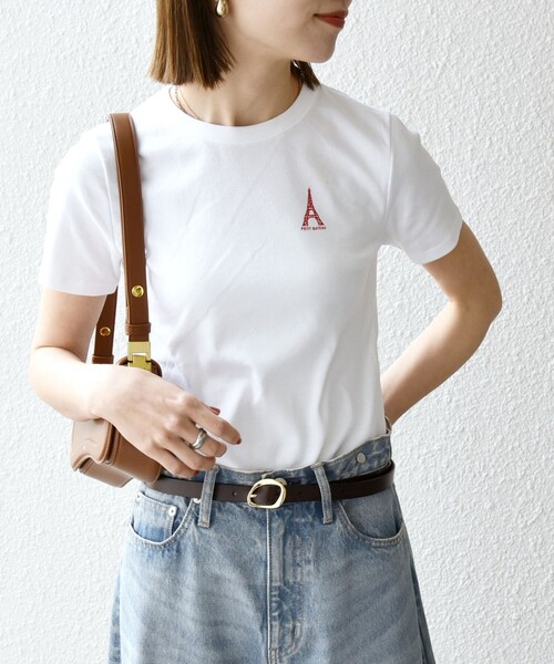 SHIPS any別注】PETIT BATEAU: ロゴ プリント コンパクト TEE