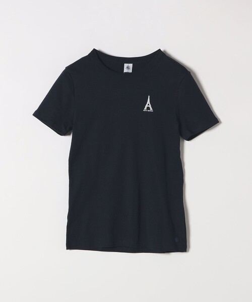 PETIT BATEAU（プチバトー）の「【SHIPS any別注】PETIT BATEAU: ロゴ プリント コンパクト TEE 25SS（Tシャツ/カットソー・レディース・ホワイト/ネイビー・ONE SIZE）」の18枚目の写真