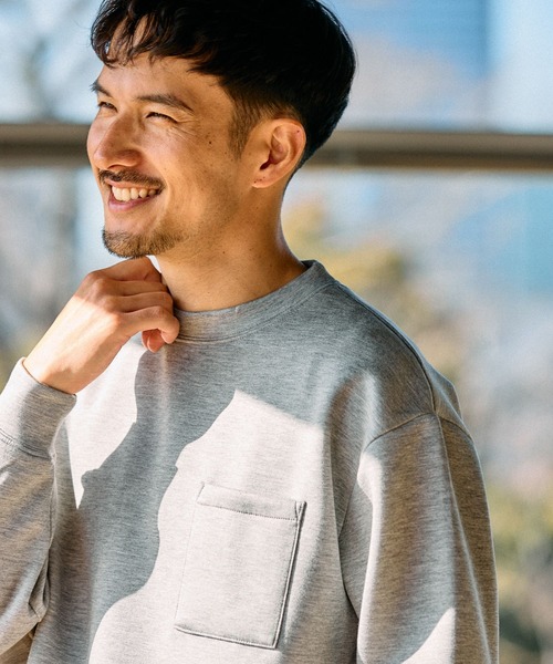 FOUND GOOD(ファウンドグッド)の「ダンボールプルオーバー(その他トップス・メンズ・ネイビー/ホワイト系1/グレー系5・S/M/L/XL)」の2枚目の写真