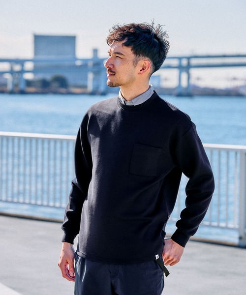 FOUND GOOD(ファウンドグッド)の「ダンボールプルオーバー(その他トップス・メンズ・ネイビー/ホワイト系1/グレー系5・S/M/L/XL)」の3枚目の写真