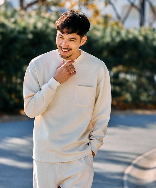 FOUND GOOD(ファウンドグッド)の「ダンボールプルオーバー(その他トップス・メンズ・ネイビー/ホワイト系1/グレー系5・S/M/L/XL)」の4枚目の写真