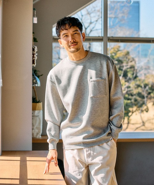 FOUND GOOD(ファウンドグッド)の「ダンボールプルオーバー(その他トップス・メンズ・ネイビー/ホワイト系1/グレー系5・S/M/L/XL)」の6枚目の写真