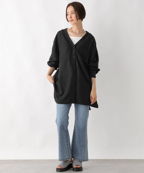 セール】VネックBIGシャツチュニック 318593（チュニック）｜LEPSIM