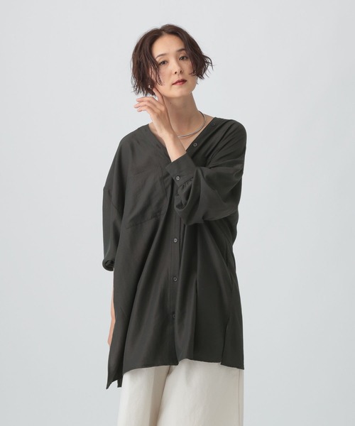セール】VネックBIGシャツチュニック 318593（チュニック）｜LEPSIM