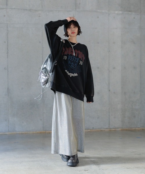 PAGEBOY（ページボーイ）の「フラワーエンブレムミニウラケ（スウェット・レディース・ダークグレー/モスグリーン/アイボリー・FREE）」の22枚目の写真