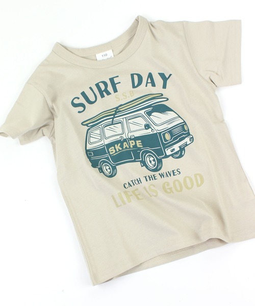 SKAPE(エスケープ)の「プチプリTシャツ(Tシャツ/カットソー・キッズ・パープル/ベージュ/グリーン/ホワイト/グレー/アイボリー/ブラック・90cm/100cm/110cm/120cm/130cm/80cm)」の5枚目の写真