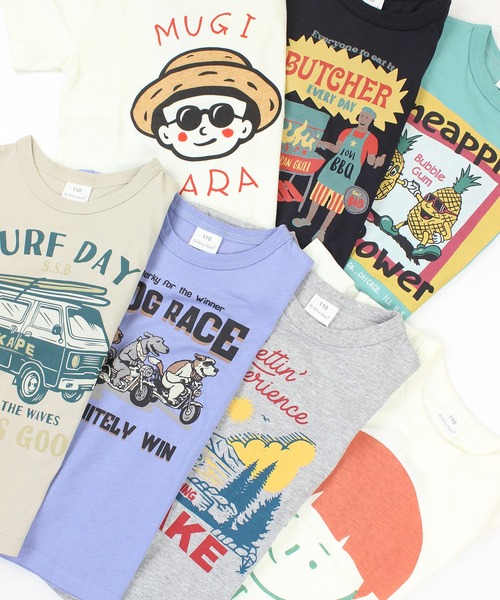 SKAPE(エスケープ)の「プチプリTシャツ(Tシャツ/カットソー・キッズ・パープル/ベージュ/グリーン/ホワイト/グレー/アイボリー/ブラック・90cm/100cm/110cm/120cm/130cm/80cm)」の8枚目の写真