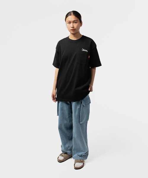 UNION（UNION TOKYO）（ユニオン）の「UNION TOKYO UNION STITCHED POCHE S/S TEE ユニオントーキョー ヘビーウェイト 【日本限定】（Tシャツ/カットソー・メンズ・グレー系その他/ブラック/ホワイト・LARGE/MEDIUM/SMALL/X-LARGE）」の12枚目の写真