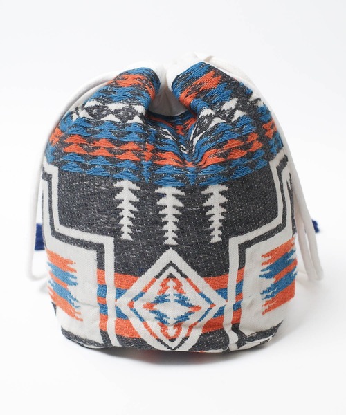 PENDLETON（ペンドルトン）の「【PE2】【PENDLETON/ペンドルトン】JAQUARD DRAW POUCH ジャガード ドロー ポーチ（ショルダーバッグ・レディース・レッド/チャコールグレー・FREE）」の8枚目の写真