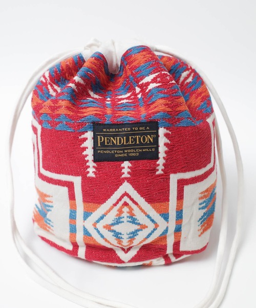 PENDLETON（ペンドルトン）の「【PE2】【PENDLETON/ペンドルトン】JAQUARD DRAW POUCH ジャガード ドロー ポーチ（ショルダーバッグ・レディース・レッド/チャコールグレー・FREE）」の13枚目の写真