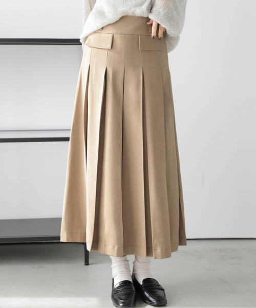 La-gemme(ラジェム)の「ボックスプリーツスカート(スカート・レディース・ベージュ/ブラック/アイボリー・M/L)」の17枚目の写真