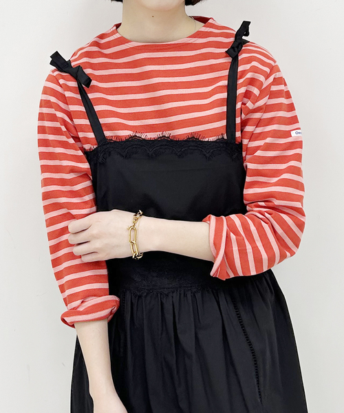 ORCIVAL(オーシバル)の「ORCIVAL/オーシバル クルーネックプルオーバー #B259(Tシャツ/カットソー・レディース・サックスブルー/レッド/ネイビー・FREE)」の3枚目の写真