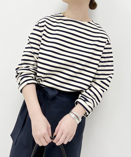 オーシバル B259 オーシバル ORCIVAL CREW NECK L/S P.O. ECRU/INDIGO [#B259