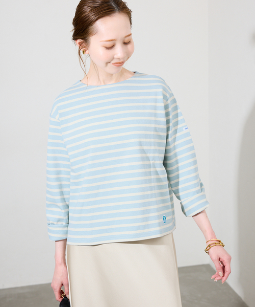 ORCIVAL(オーシバル)の「ORCIVAL/オーシバル クルーネックプルオーバー #B259(Tシャツ/カットソー・レディース・サックスブルー/レッド/ネイビー・FREE)」の16枚目の写真