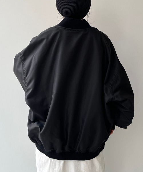 natto(ナット)の「perfect silhouette blouson(MA-1・レディース・ブラック・FREE)」の22枚目の写真